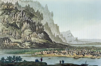 Die Stadt Jakutsk, Illustration aus 